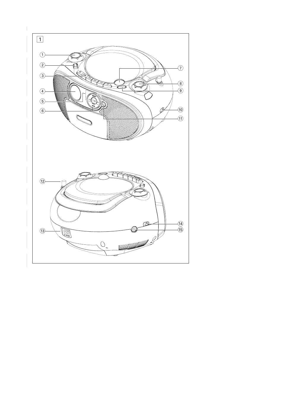 Philips CD SOUNDMACHINE AZ1022 User Manual | Page 2 / 13