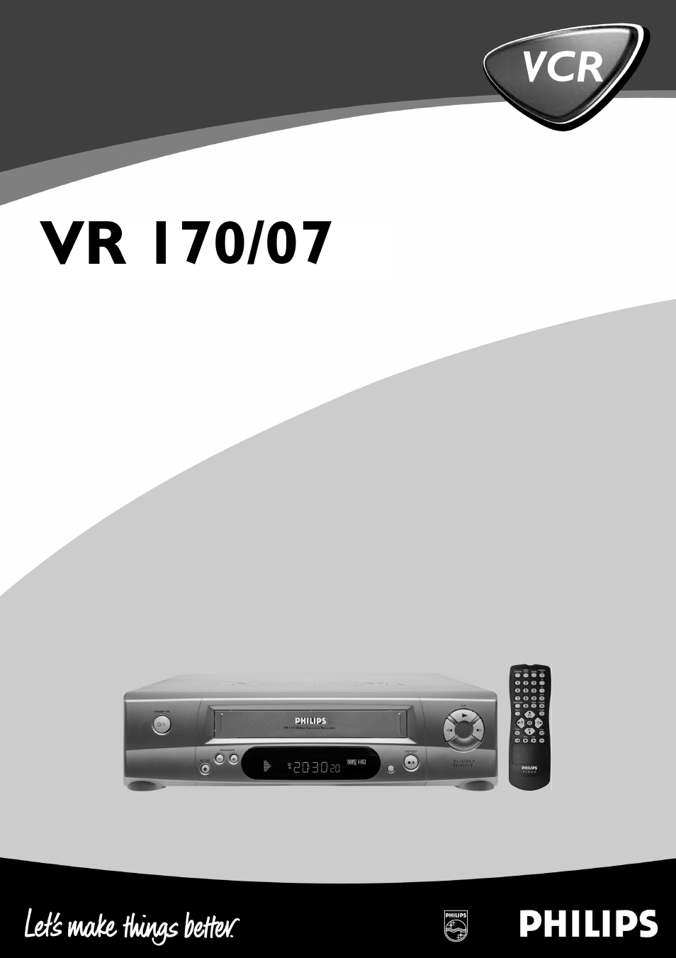 Philips VCR VR 170/07 User Manual | 56 pages