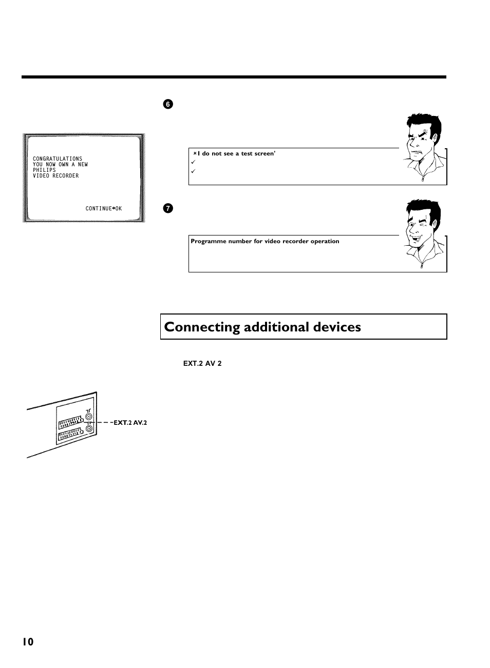 Connecting additional devices, Connecting the video recorder | Philips VCR VR 170/07 User Manual | Page 16 / 56