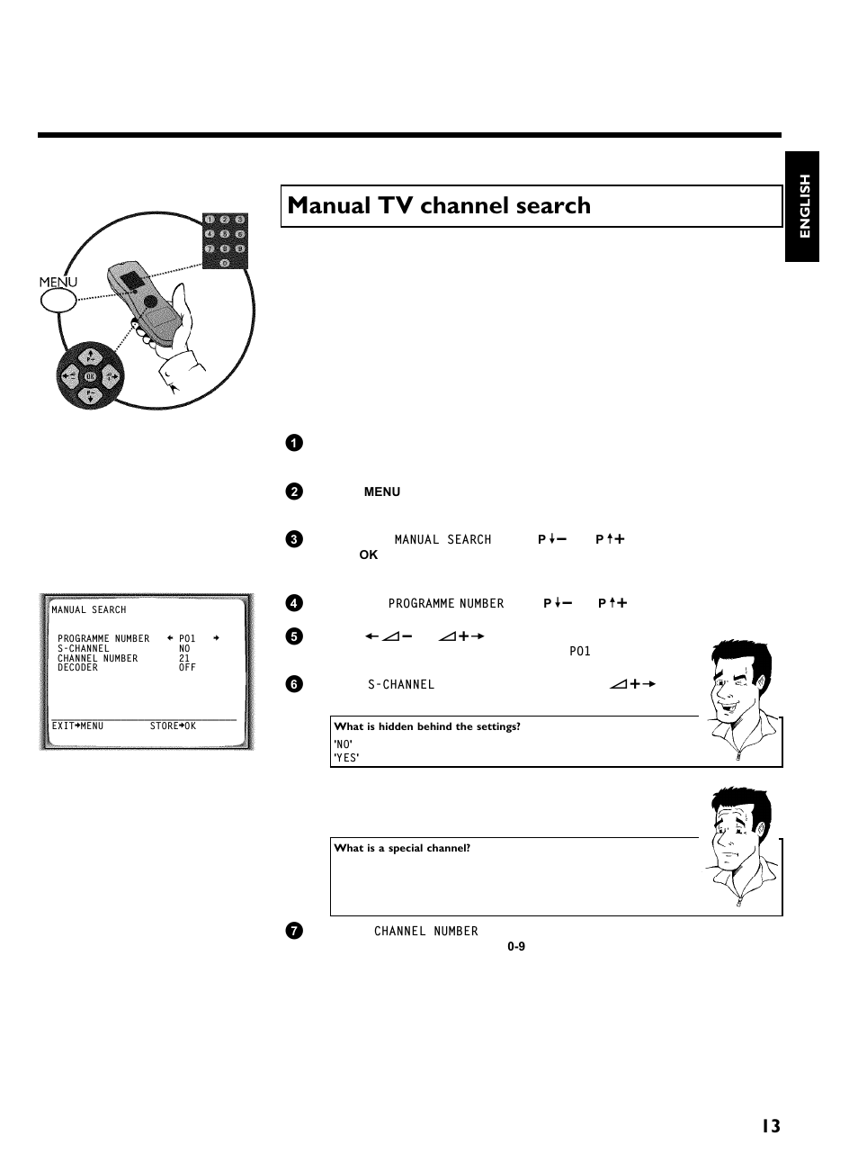 Manual tv channel search, Installing your video recording | Philips VCR VR 170/07 User Manual | Page 19 / 56