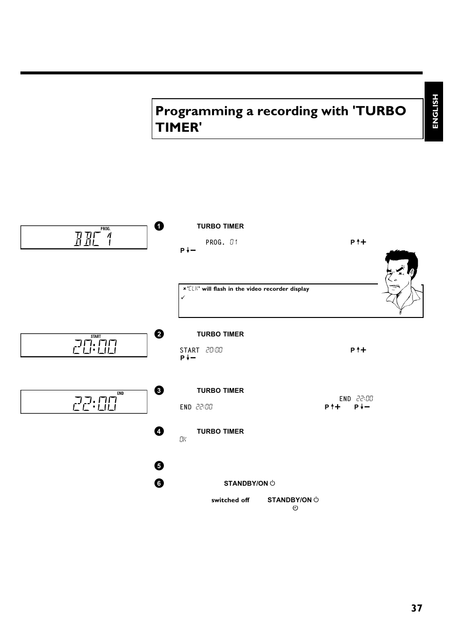 Programming a recording with 'turbo timer, Bbc1, Programming a recording (timer) | Philips VCR VR 170/07 User Manual | Page 43 / 56