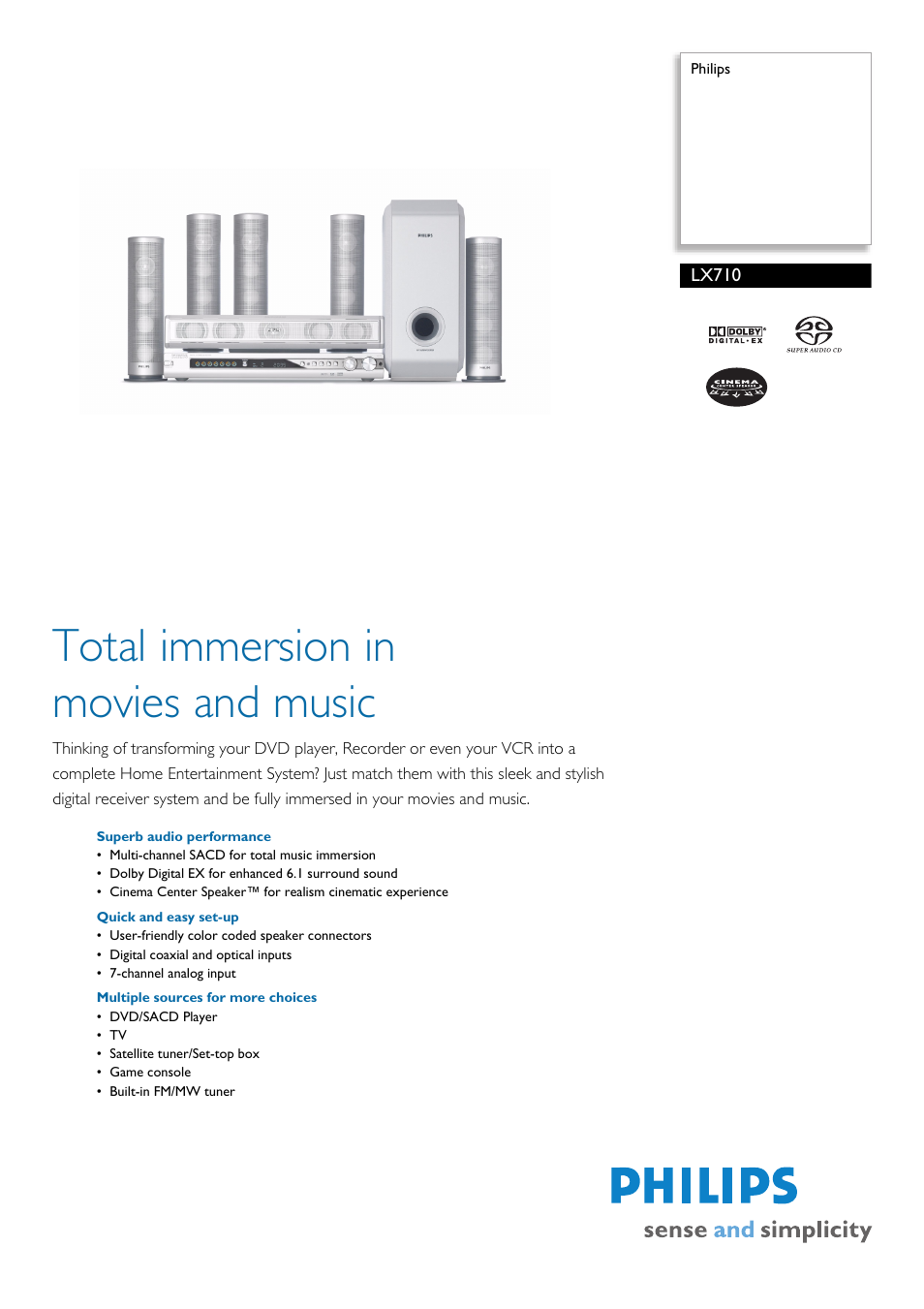 Philips LX710 User Manual | 2 pages