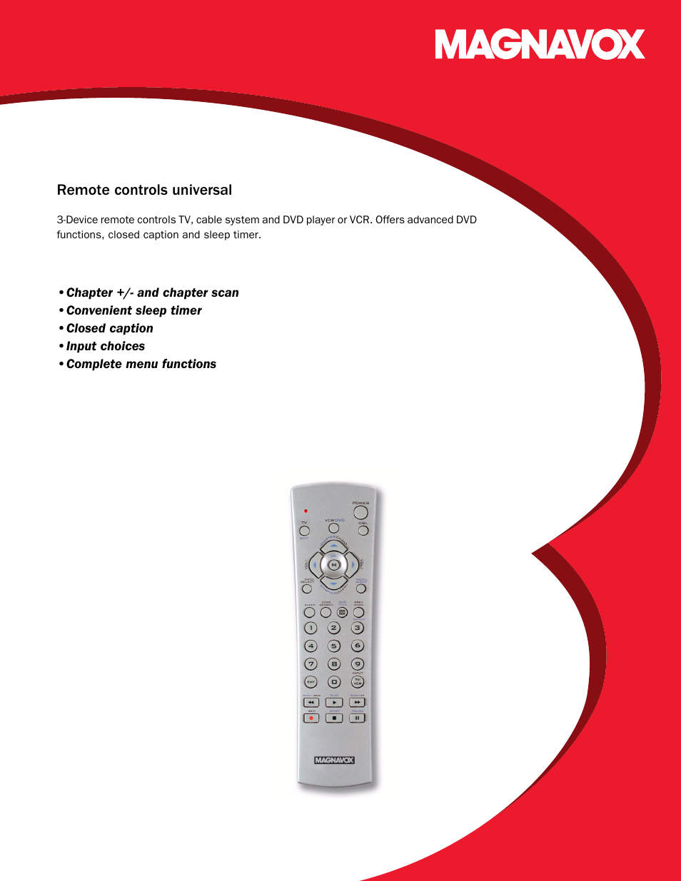 Philips Remote Controls User Manual | 2 pages