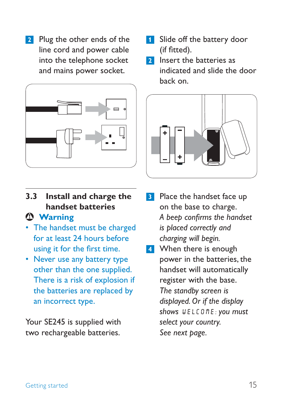 Philips SE245 User Manual | Page 17 / 56