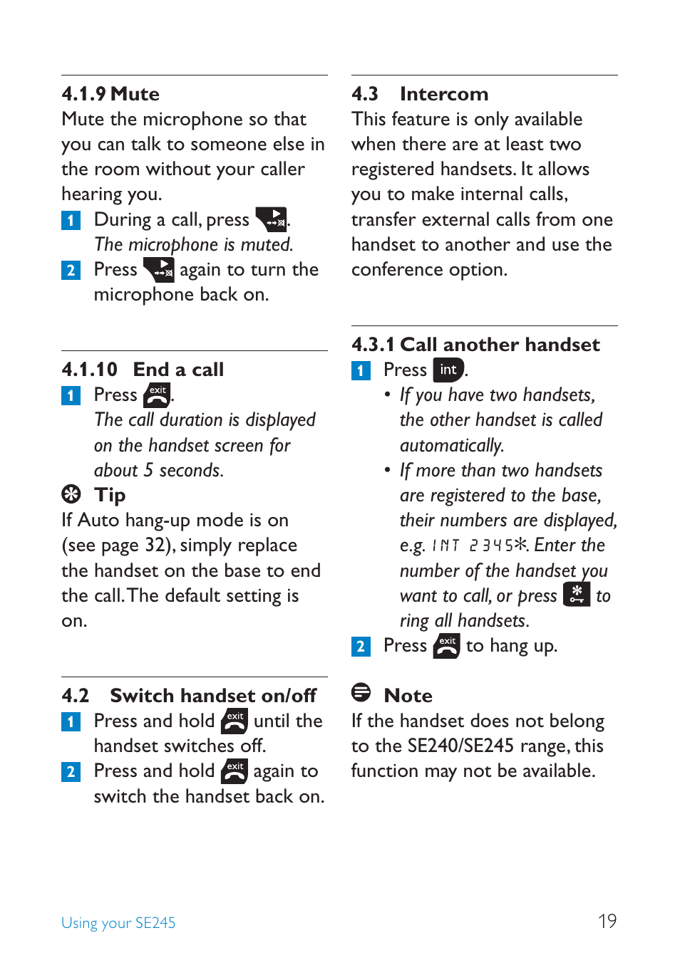 Philips SE245 User Manual | Page 21 / 56