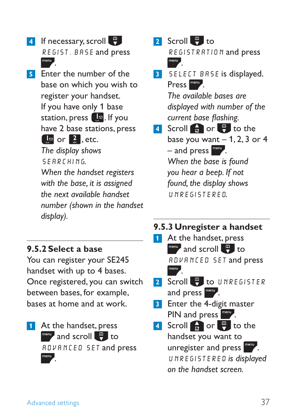 Philips SE245 User Manual | Page 39 / 56