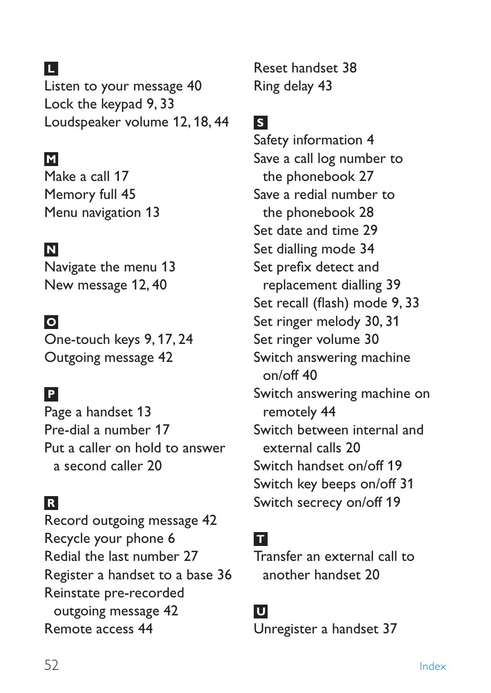 Philips SE245 User Manual | Page 54 / 56