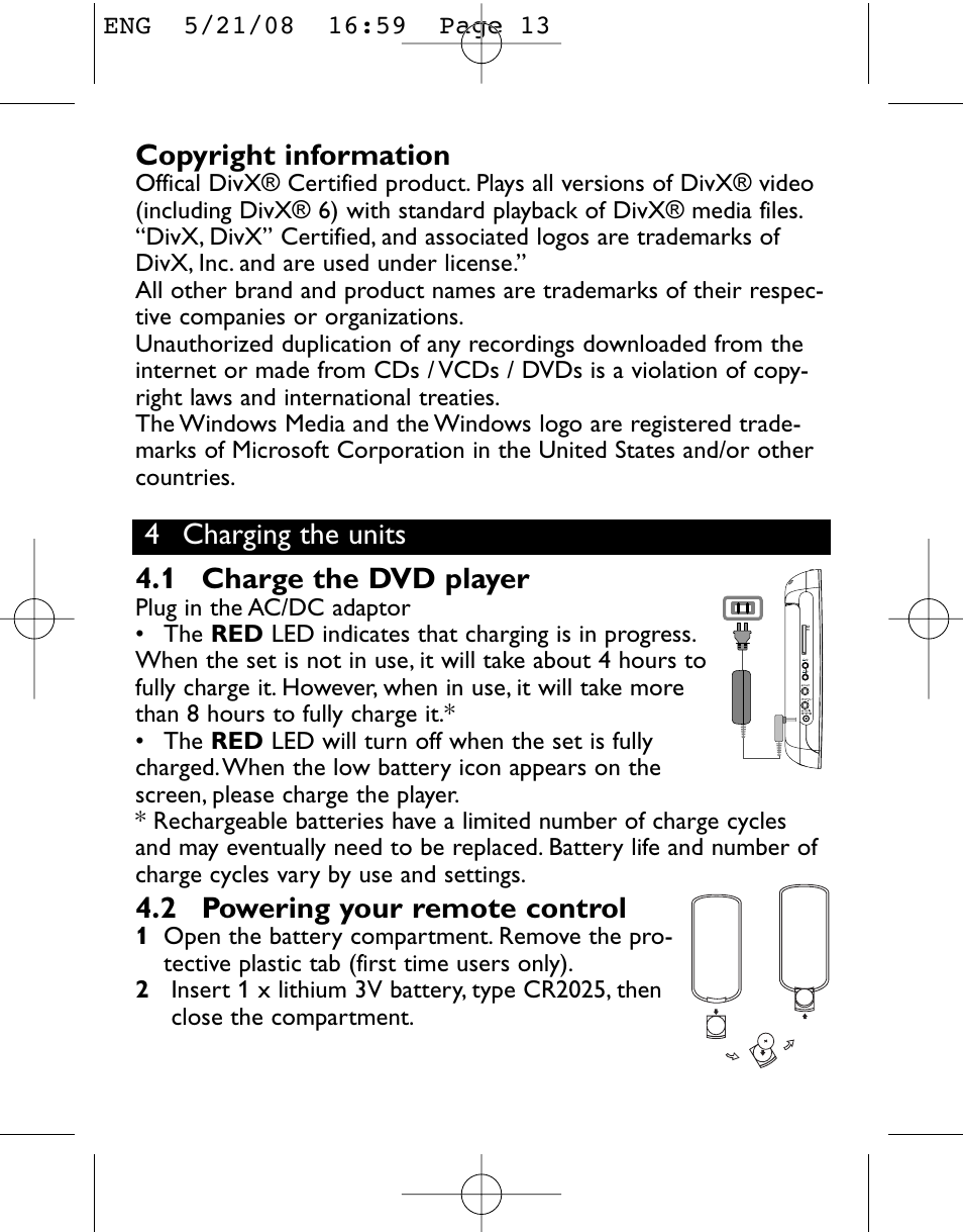 Philips PET831/12 User Manual | Page 13 / 29