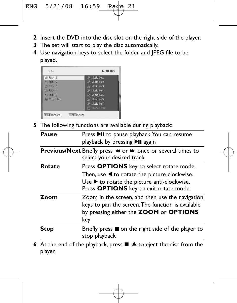 Philips PET831/12 User Manual | Page 21 / 29