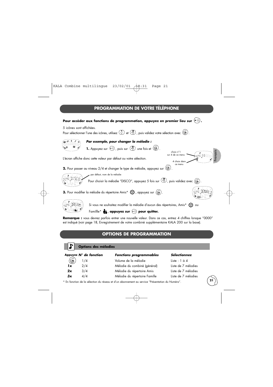 Philips KALA TD6830 User Manual | Page 21 / 88