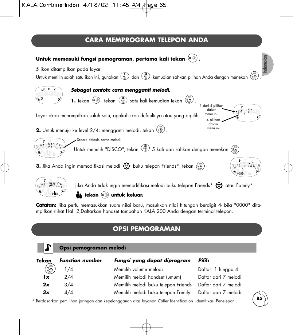 Philips KALA TD6830 User Manual | Page 85 / 88