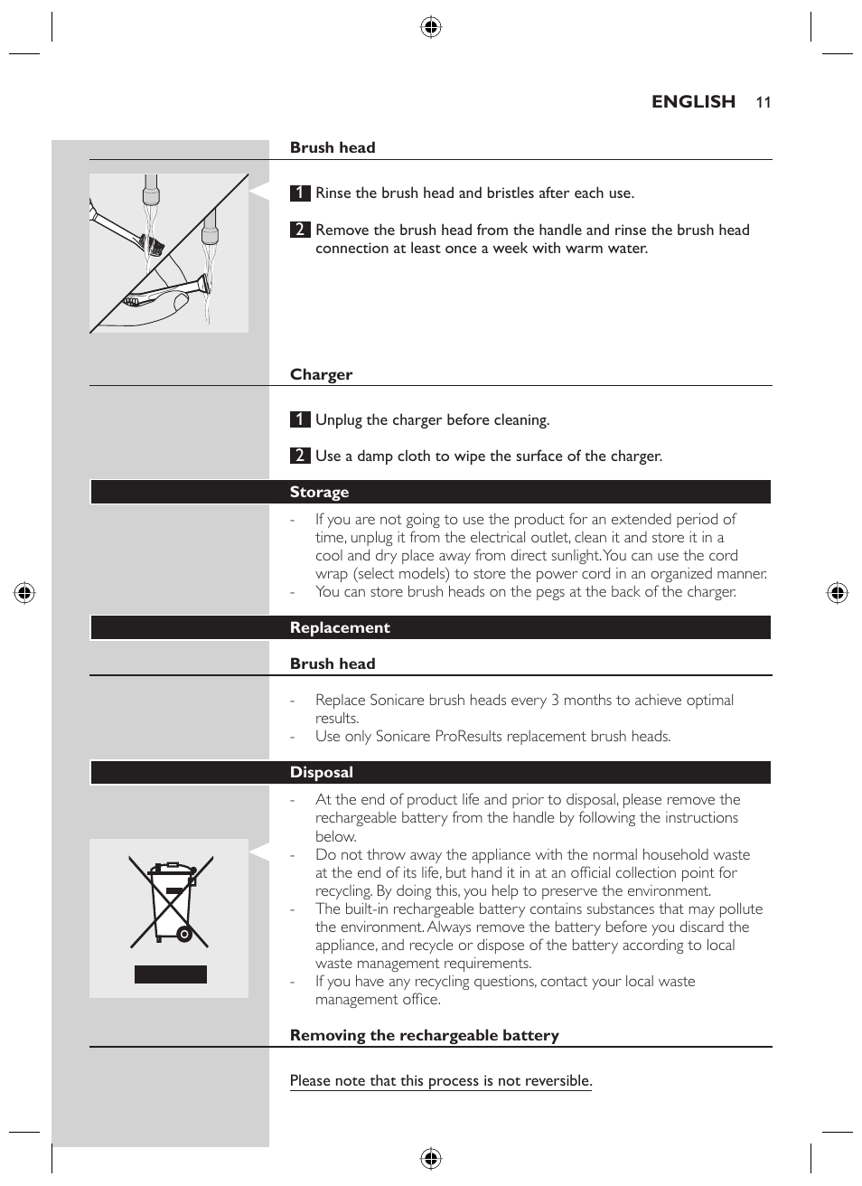 Philips SONICARE 700 SERIES User Manual | Page 11 / 16