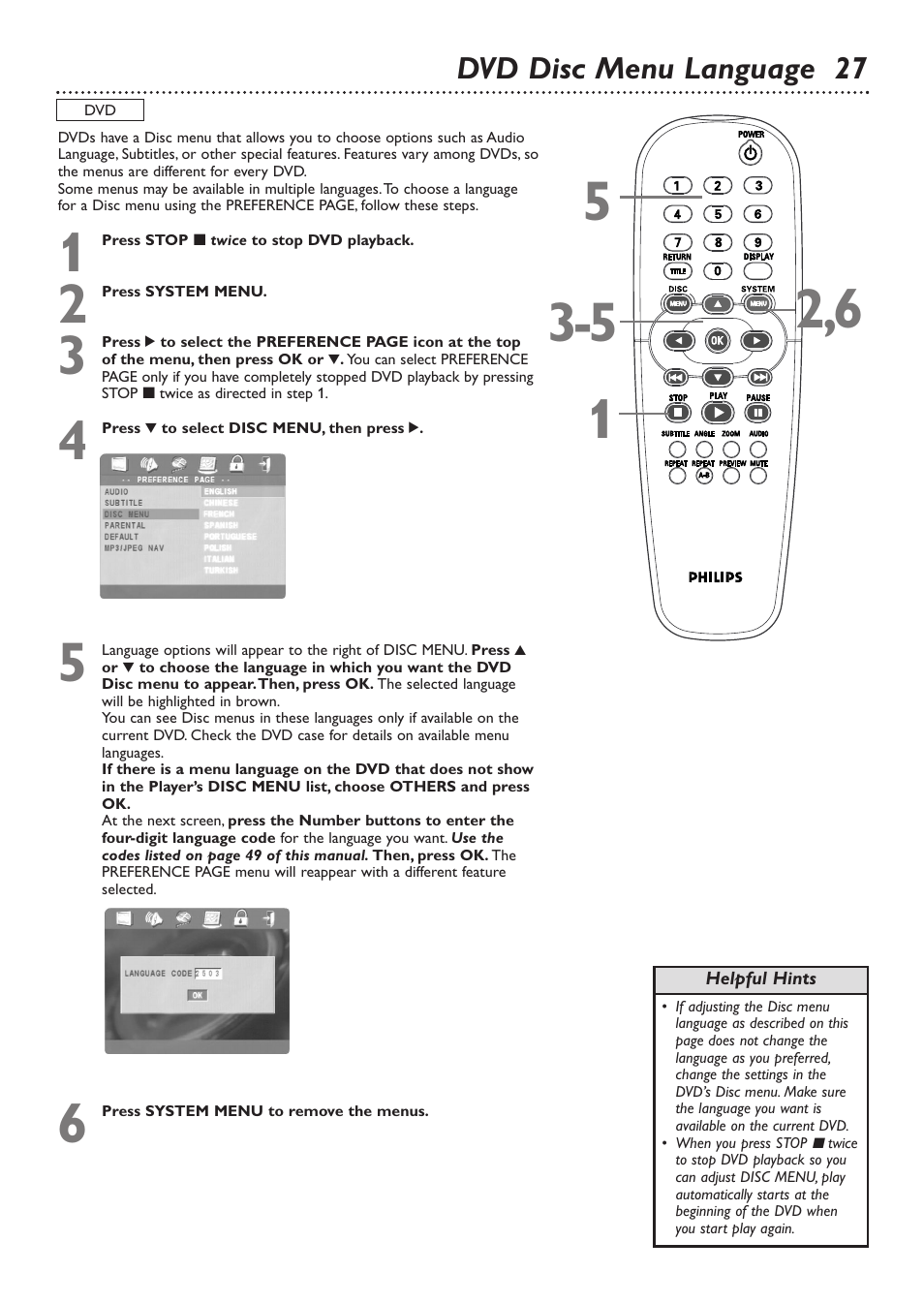 Philips DVD726 User Manual | Page 27 / 51