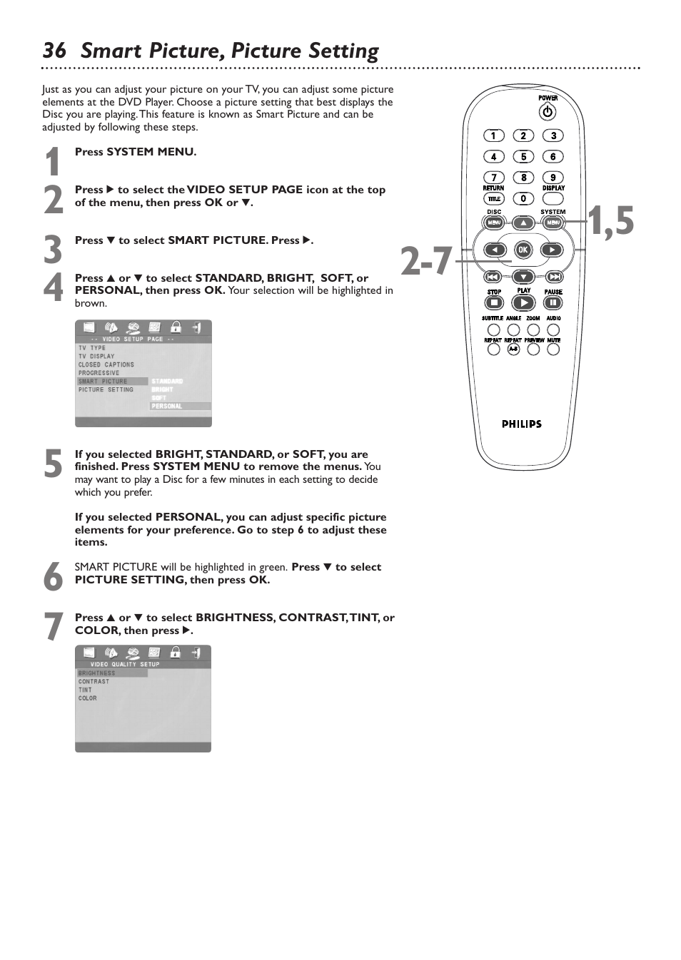 Philips DVD726 User Manual | Page 36 / 51