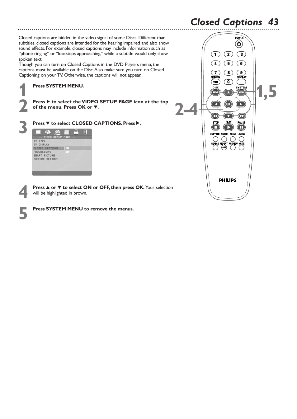 Philips DVD726 User Manual | Page 43 / 51