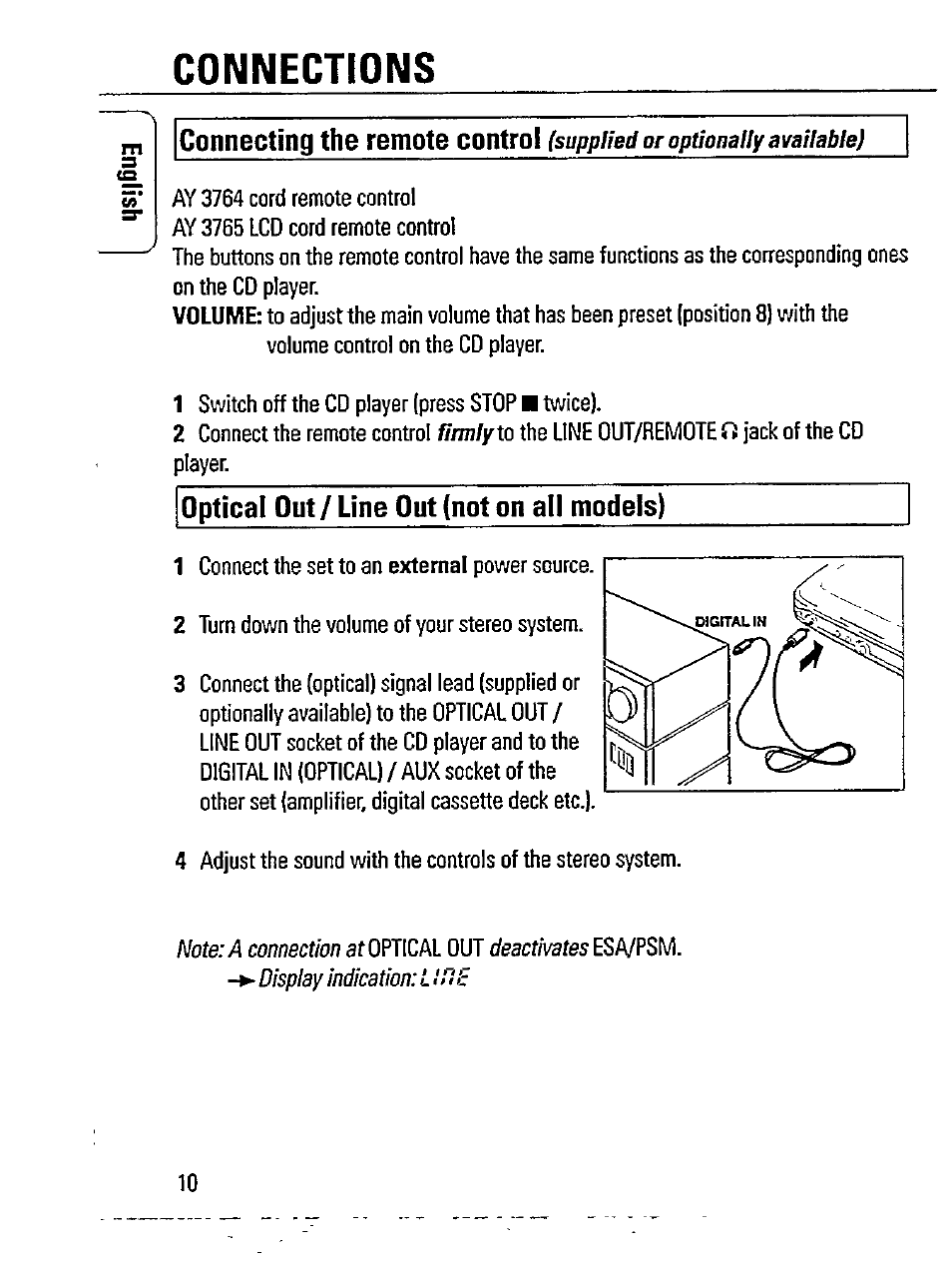 Connections | Philips AZ 7595/00 User Manual | Page 10 / 23