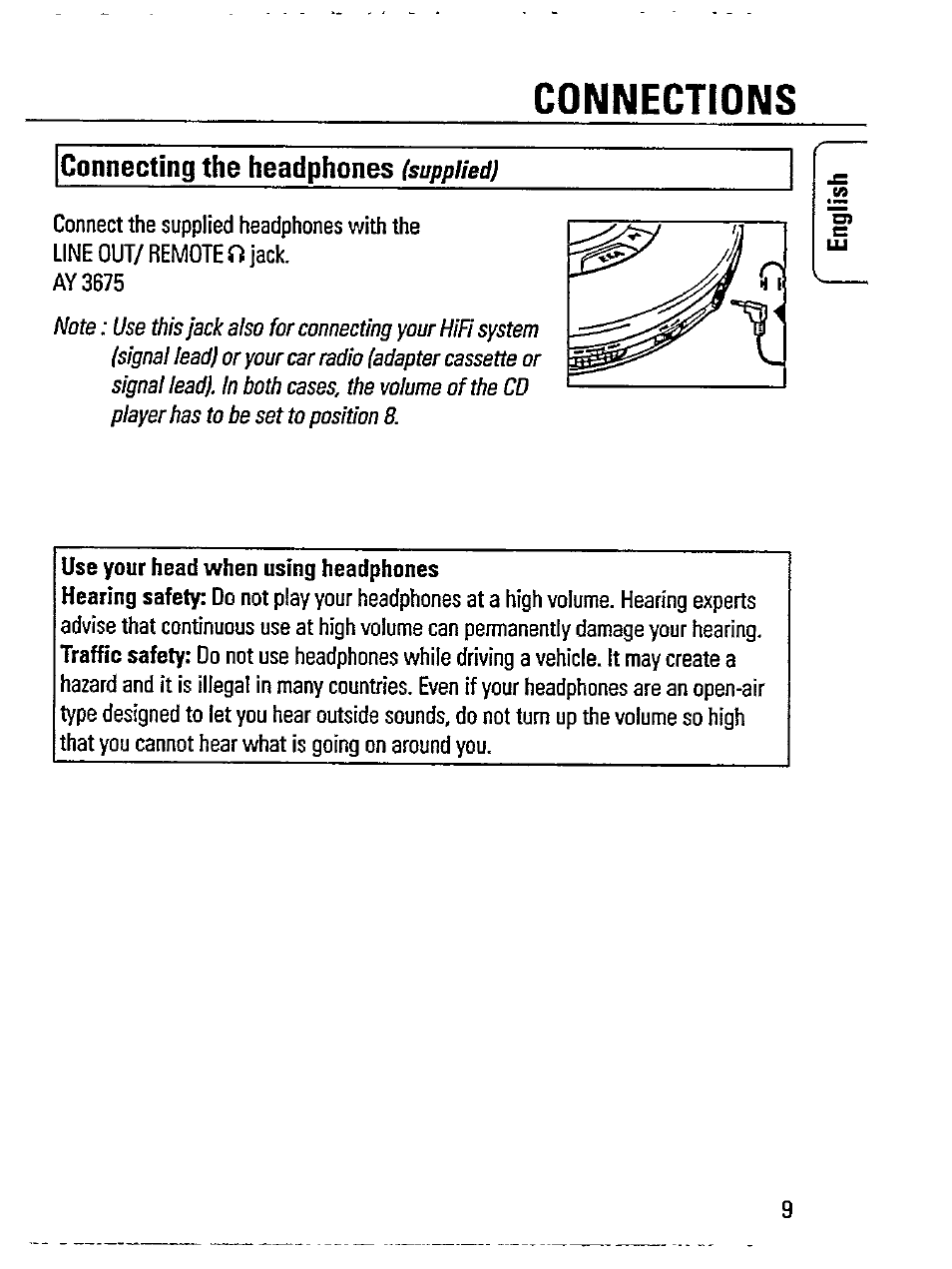 Connections | Philips AZ 7595/00 User Manual | Page 9 / 23