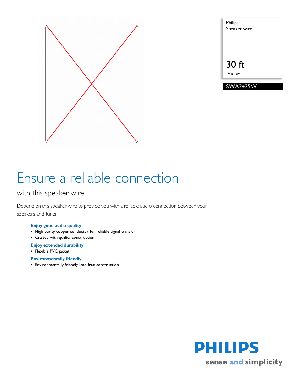 Philips SWA2425W User Manual | 2 pages