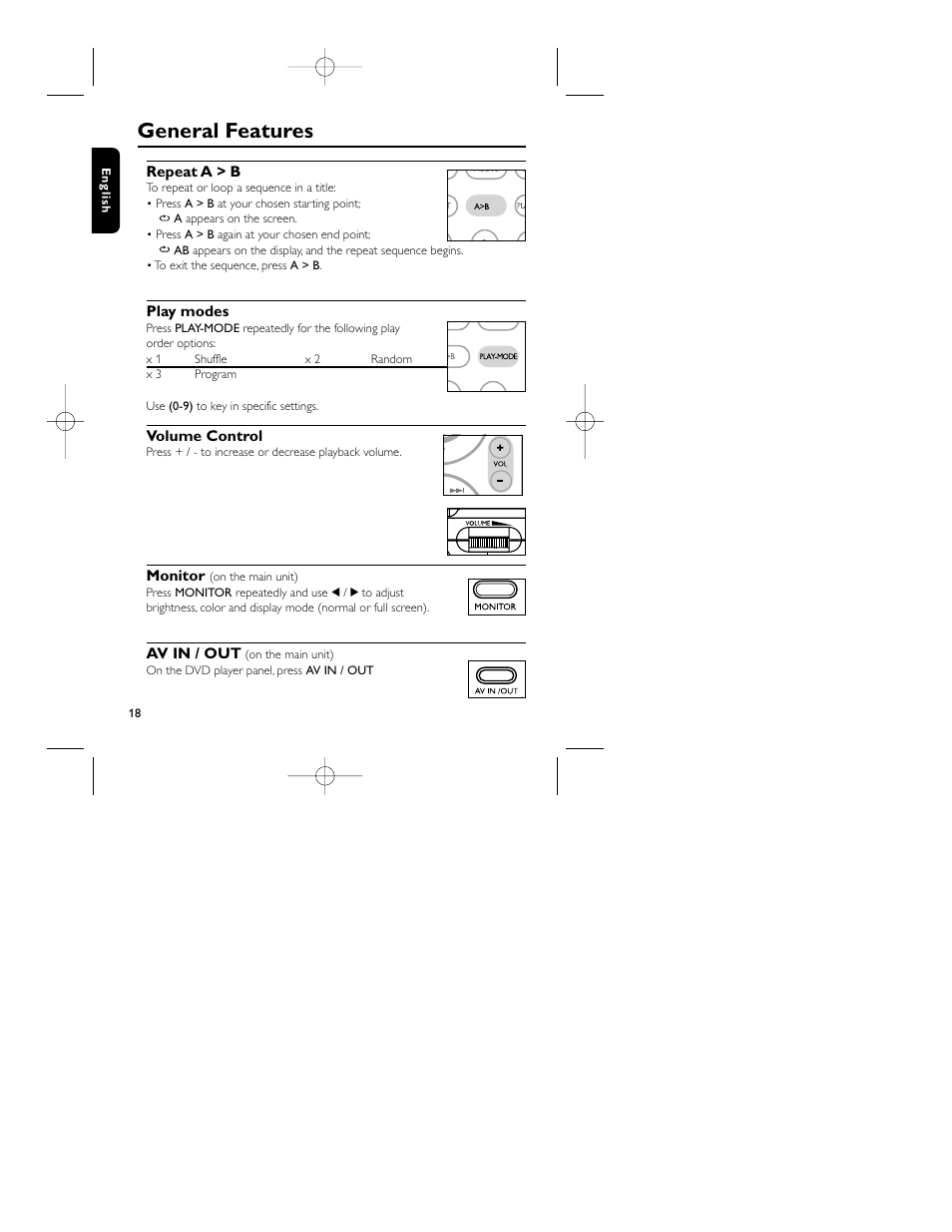 General features | Philips PET715 User Manual | Page 20 / 28