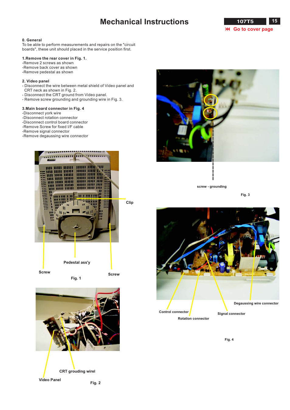 Mechanical instructions | Philips V30 User Manual | Page 15 / 109