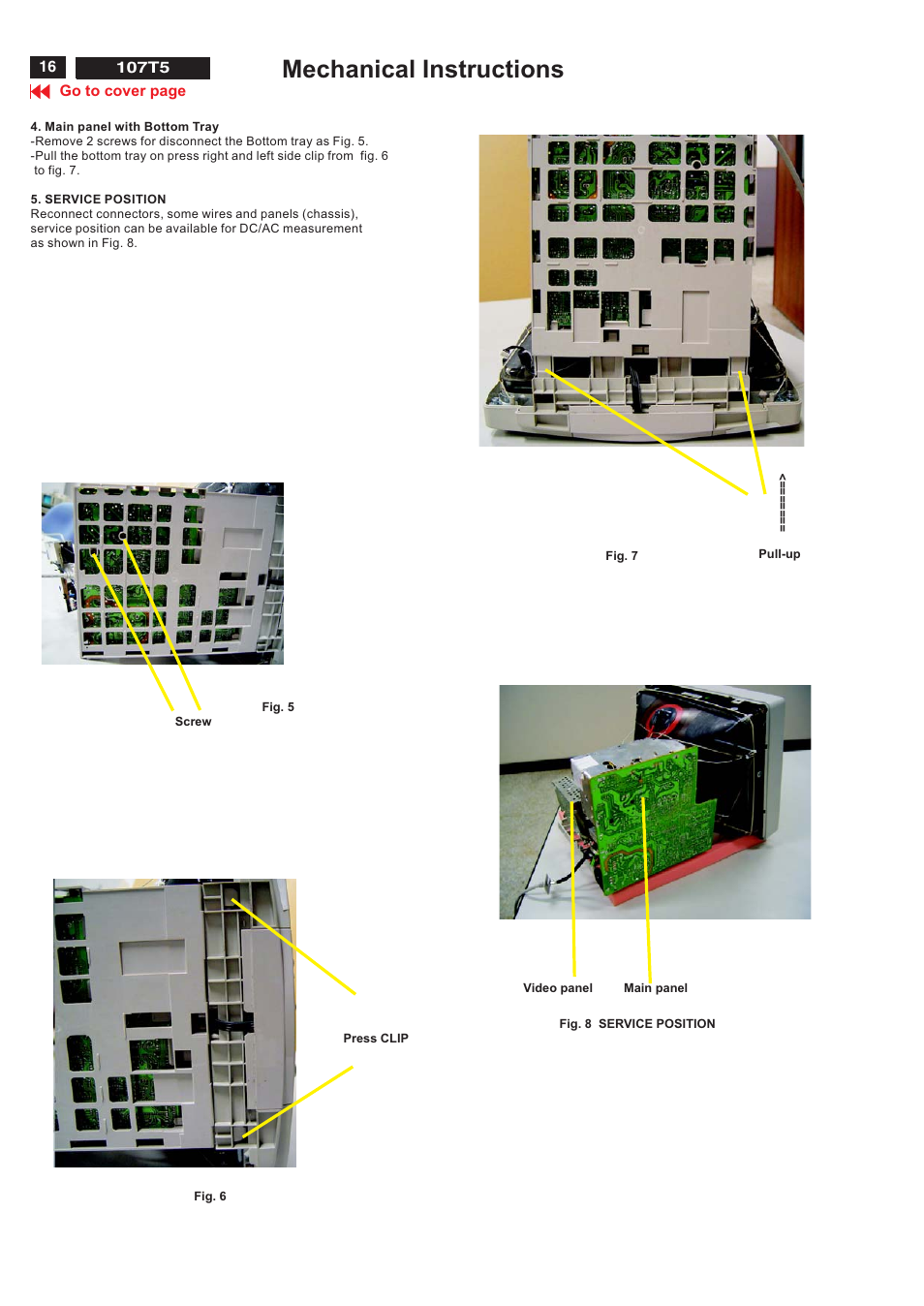 Mechanical instructions | Philips V30 User Manual | Page 16 / 109