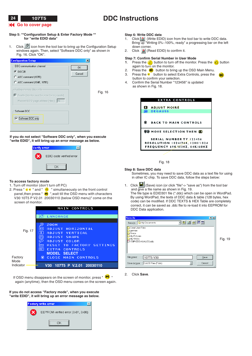 Ddc instructions | Philips V30 User Manual | Page 24 / 109