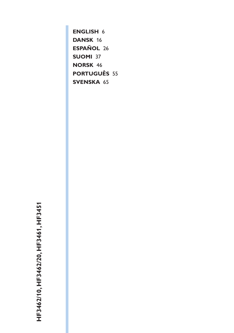 Philips HF3451 User Manual | Page 5 / 76