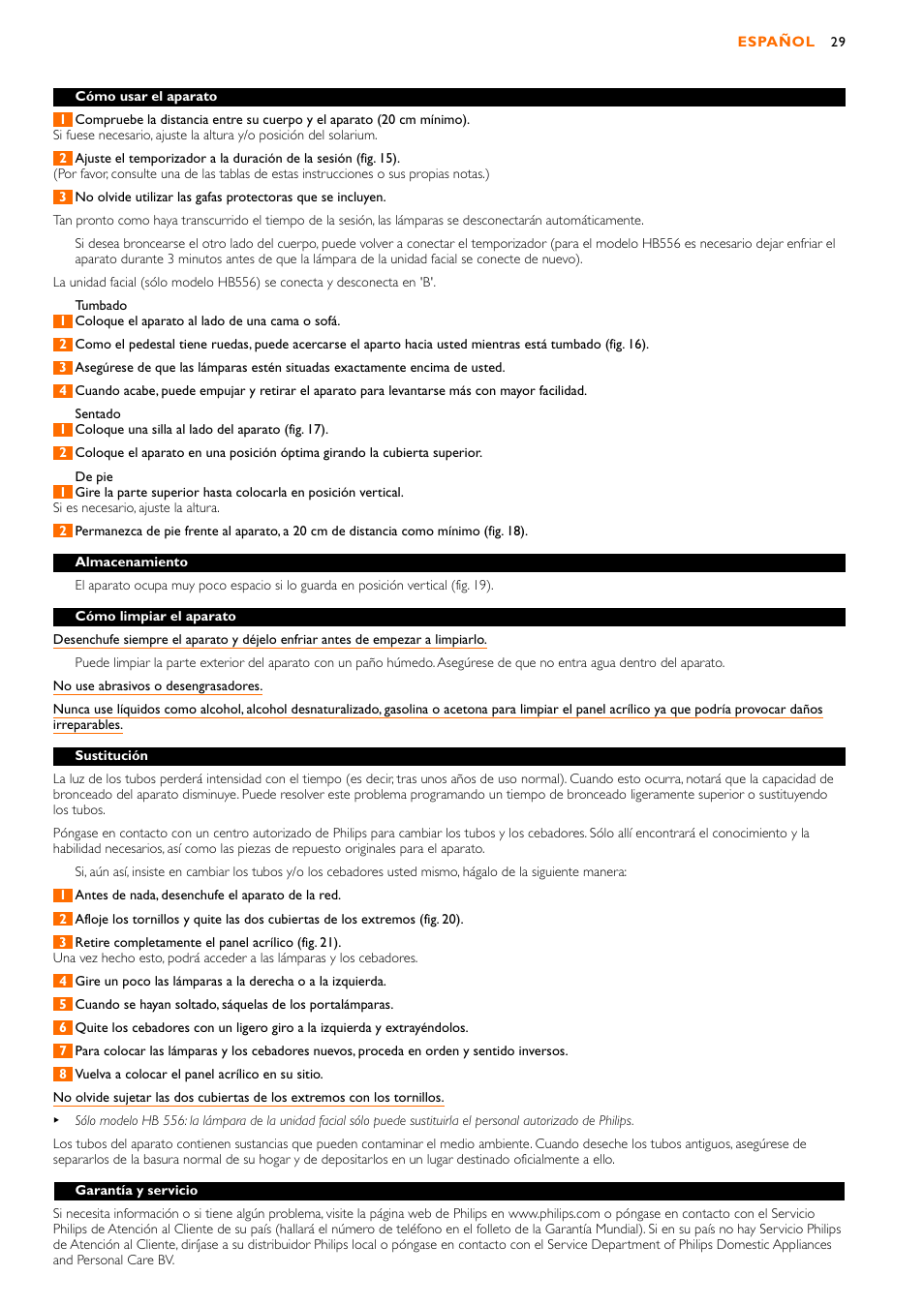 Philips HB556 User Manual | Page 29 / 60