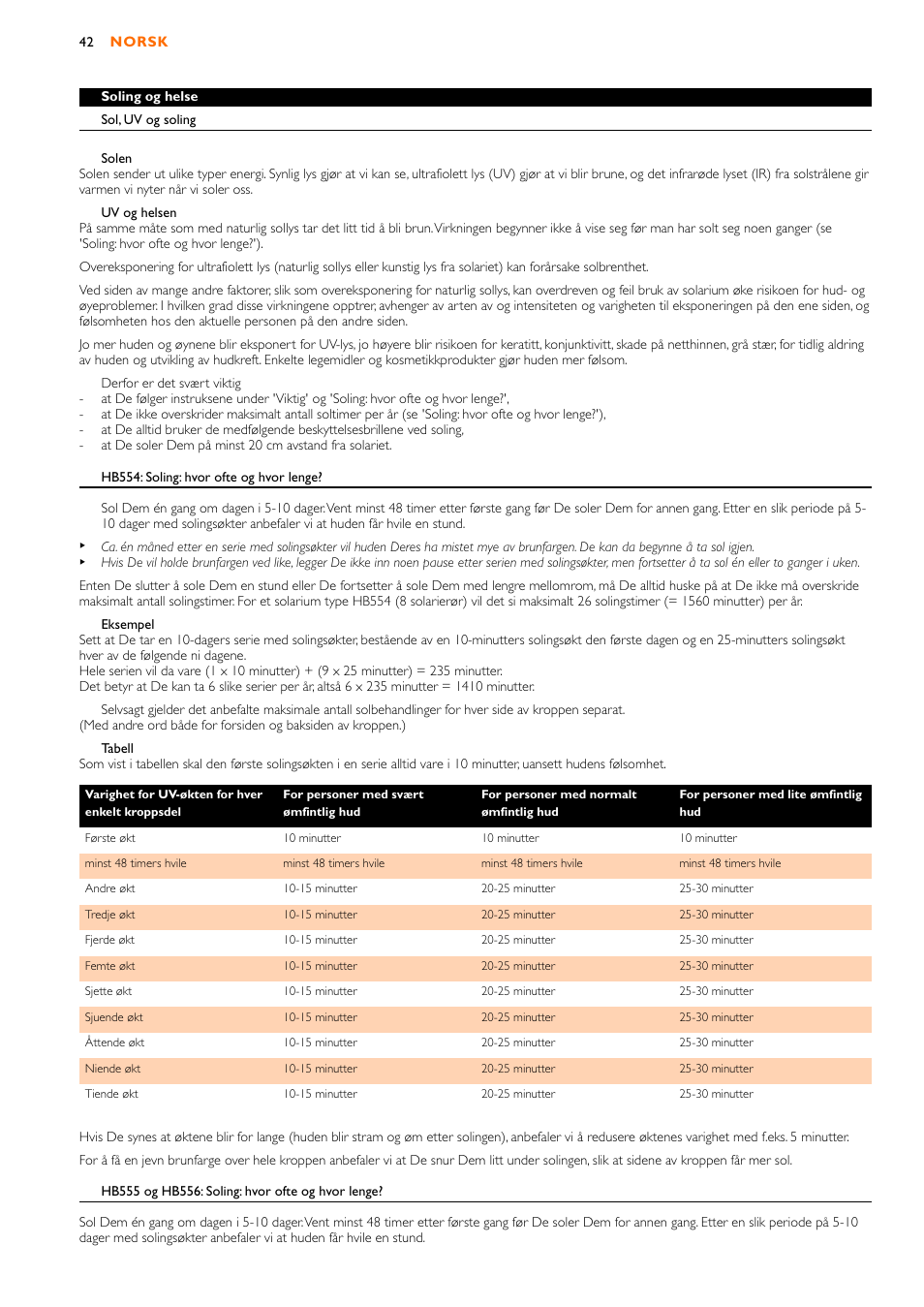 Philips HB556 User Manual | Page 42 / 60