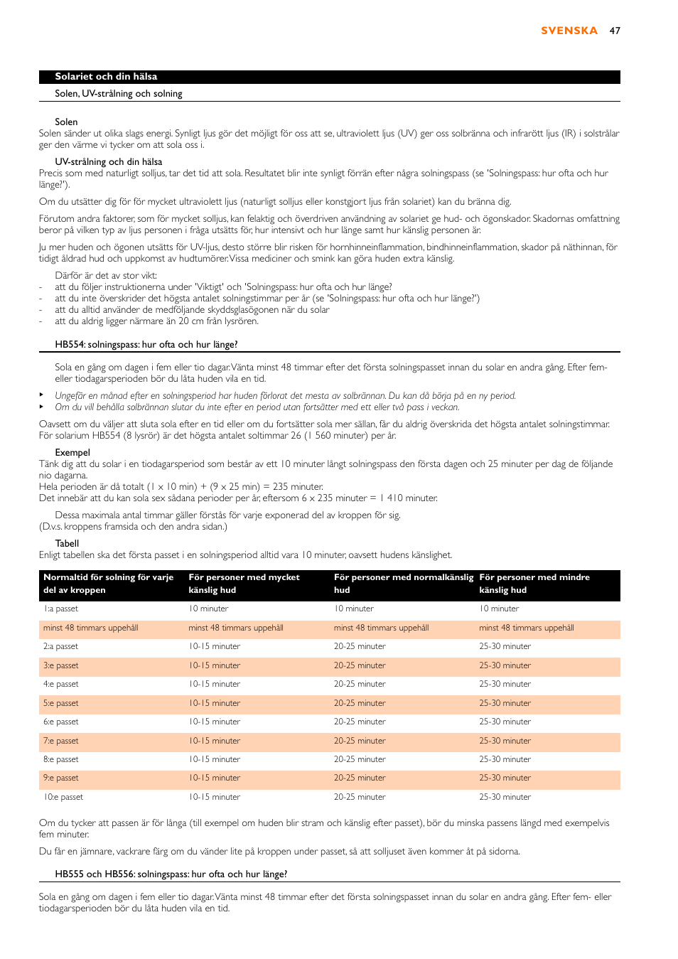 Philips HB556 User Manual | Page 47 / 60