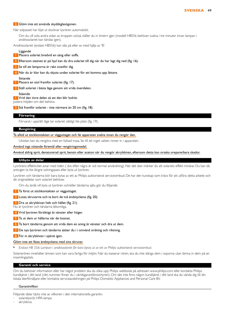 Philips HB556 User Manual | Page 49 / 60