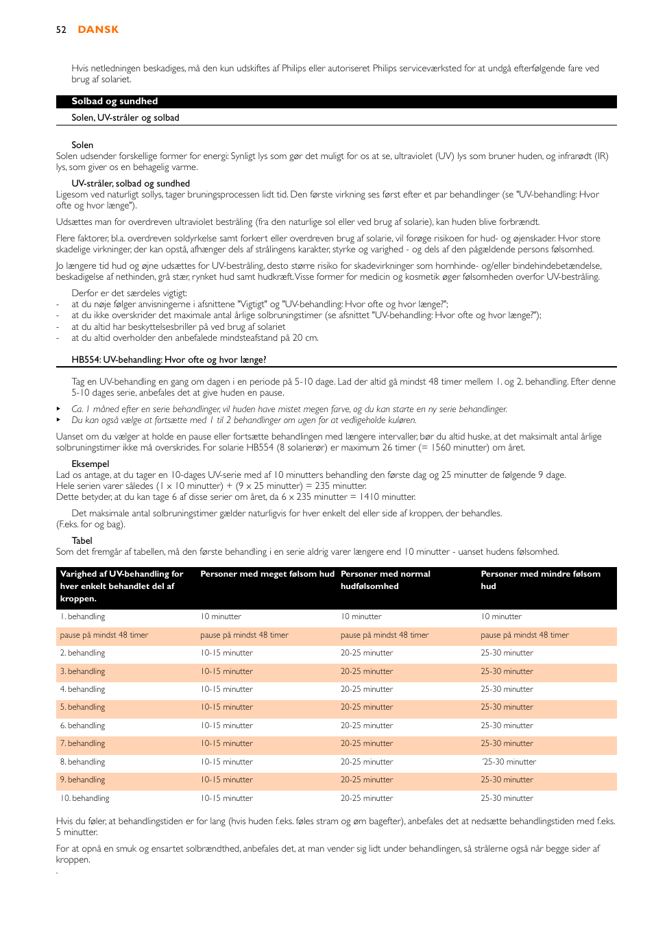 Philips HB556 User Manual | Page 52 / 60