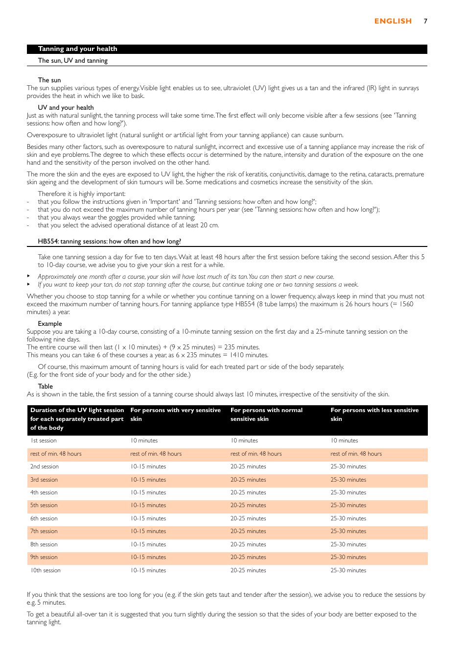 Philips HB556 User Manual | Page 7 / 60