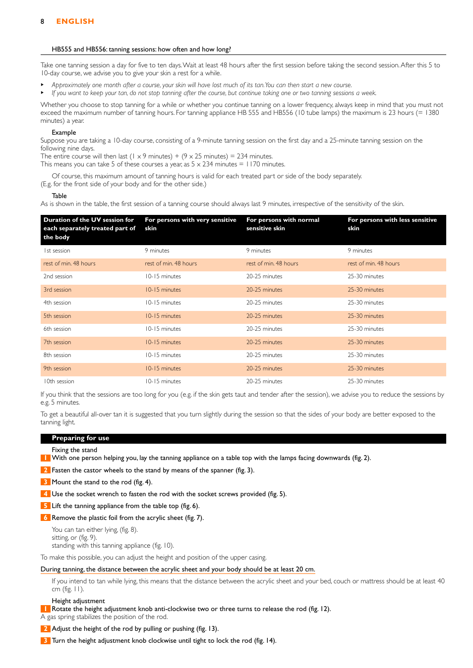 Philips HB556 User Manual | Page 8 / 60