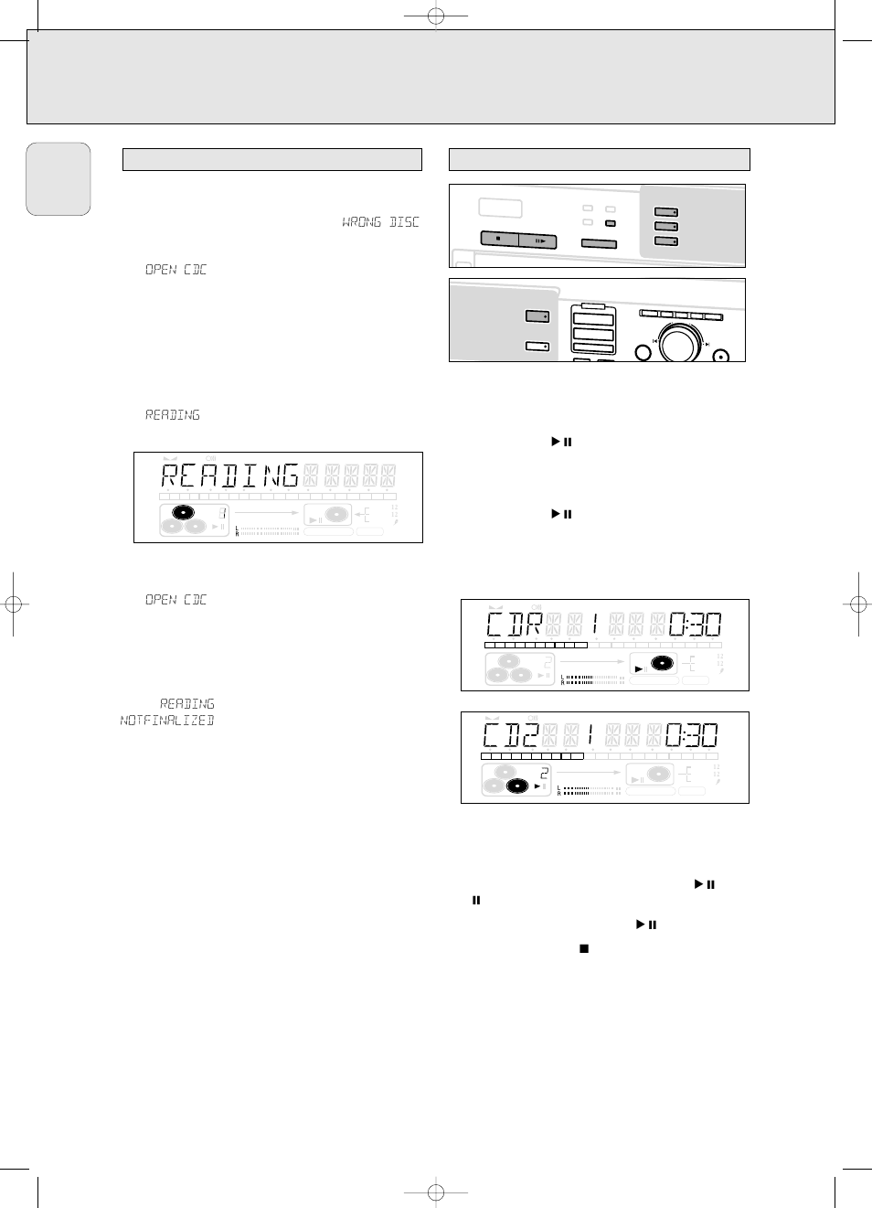 Loading discs playing, Playing, Cd changer | English | Philips CDR 786 User Manual | Page 16 / 34