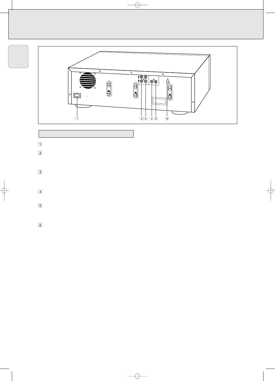 Controls and connections, Connections at the back, English | Philips CDR 786 User Manual | Page 8 / 34