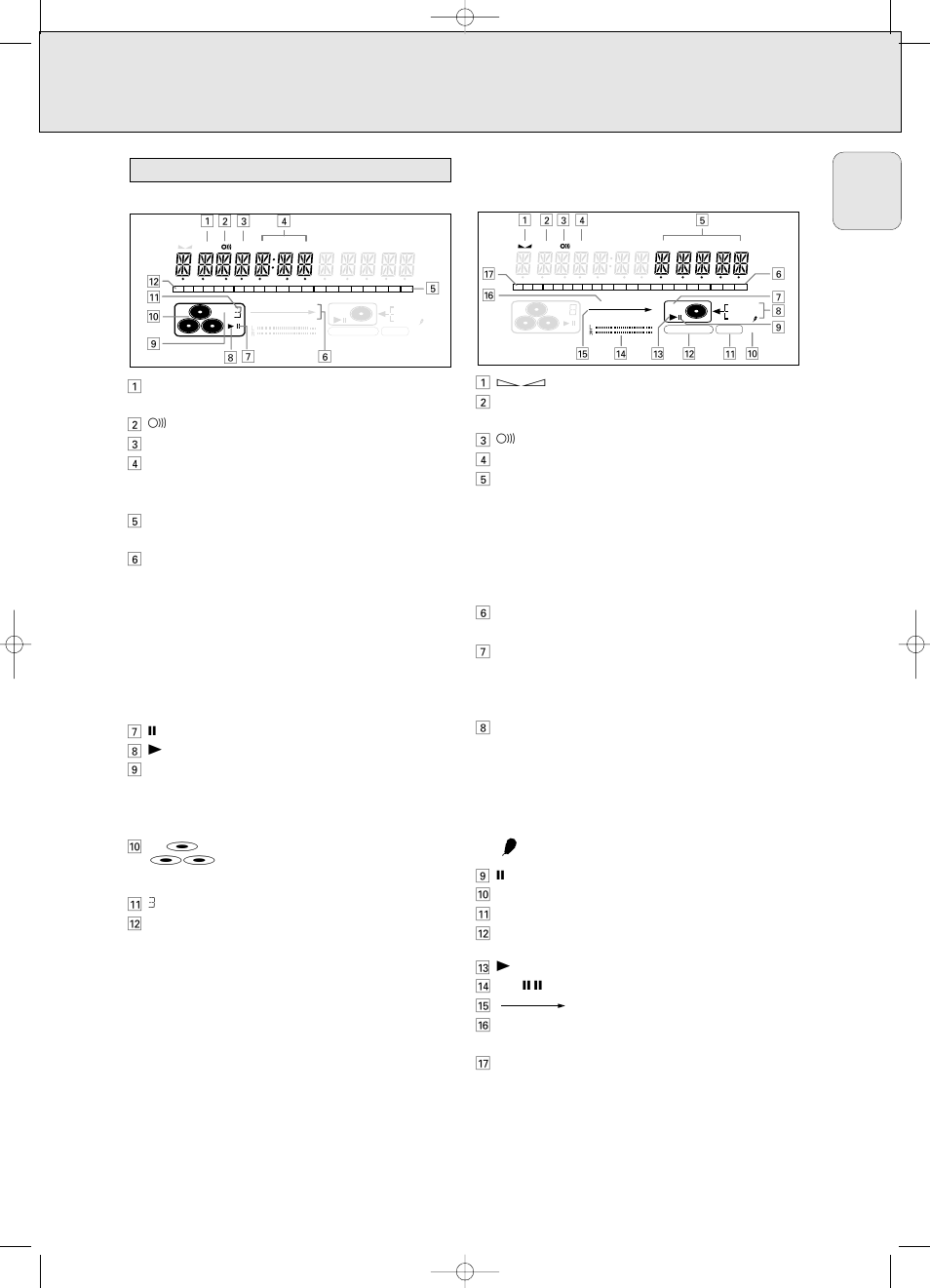 Display, Display indications, English | Philips CDR 786 User Manual | Page 9 / 34