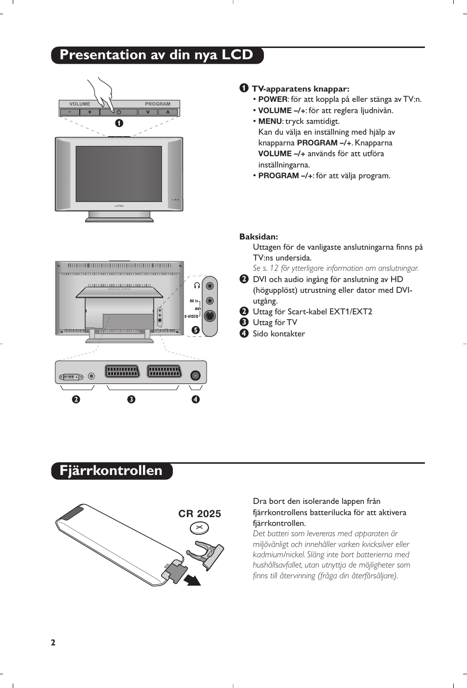 Presentation av din nya lcd fjärrkontrollen | Philips 15PF5120/58 User Manual | Page 106 / 262