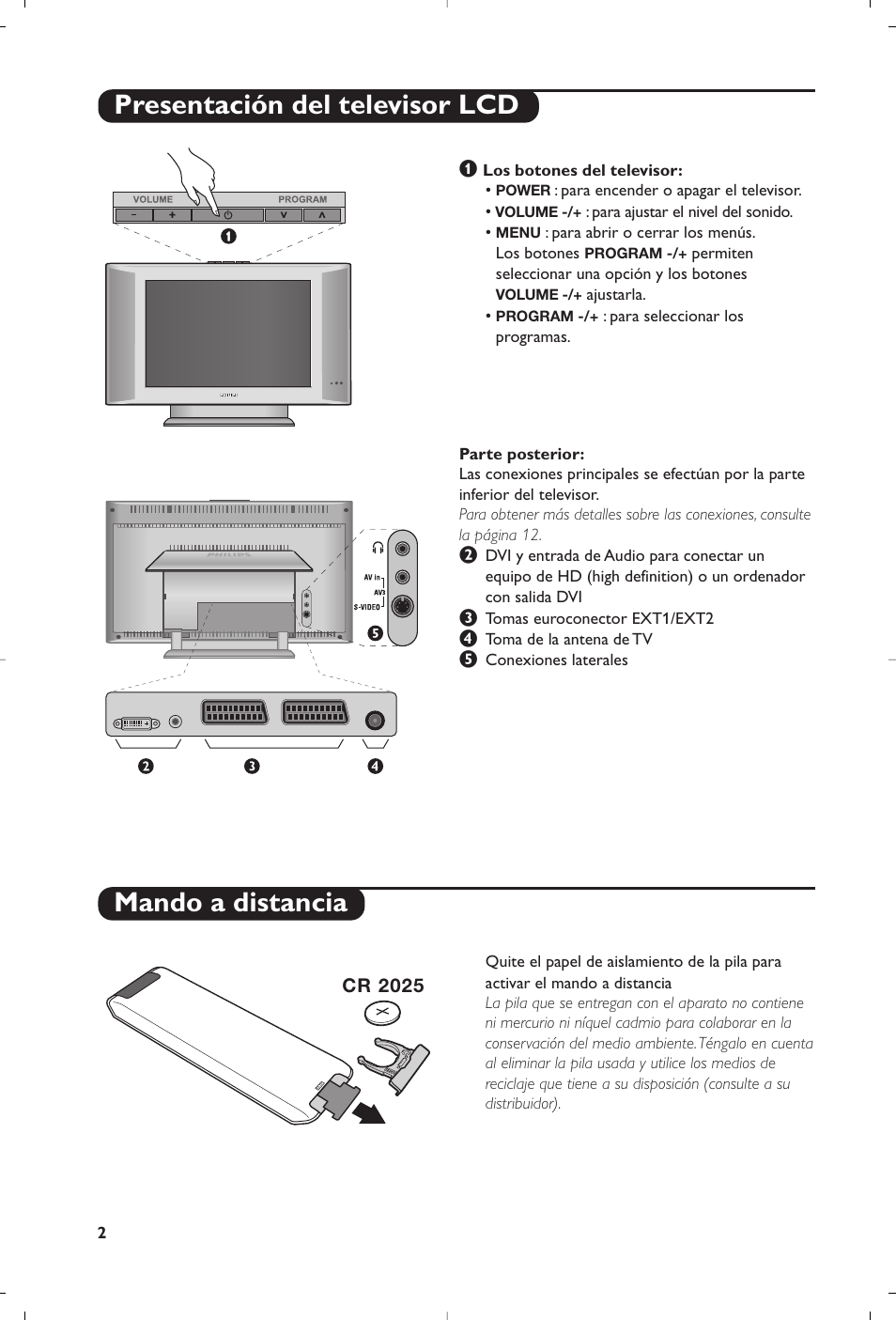 Presentación del televisor lcd mando a distancia | Philips 15PF5120/58 User Manual | Page 150 / 262