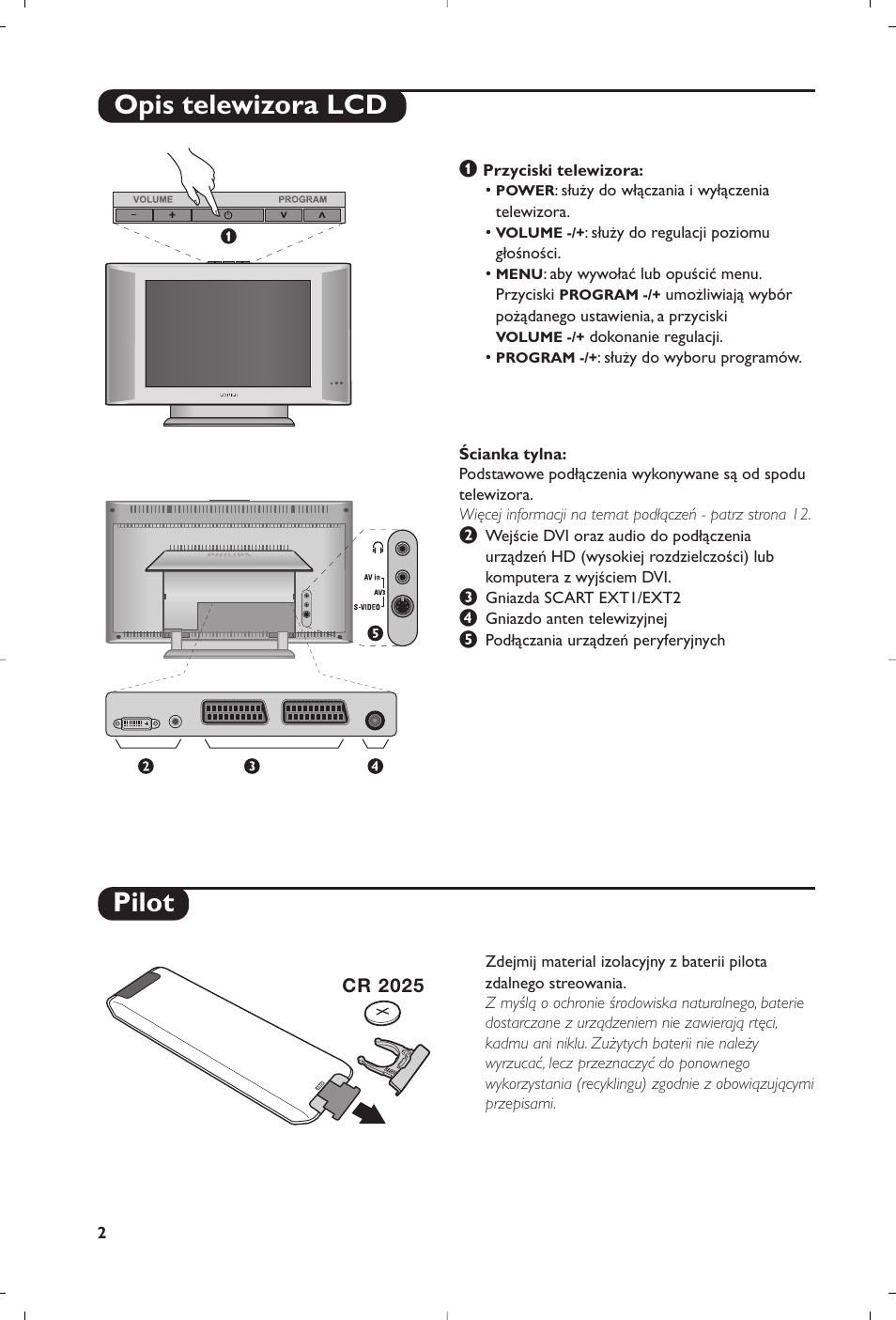 Opis telewizora lcd pilot | Philips 15PF5120/58 User Manual | Page 220 / 262