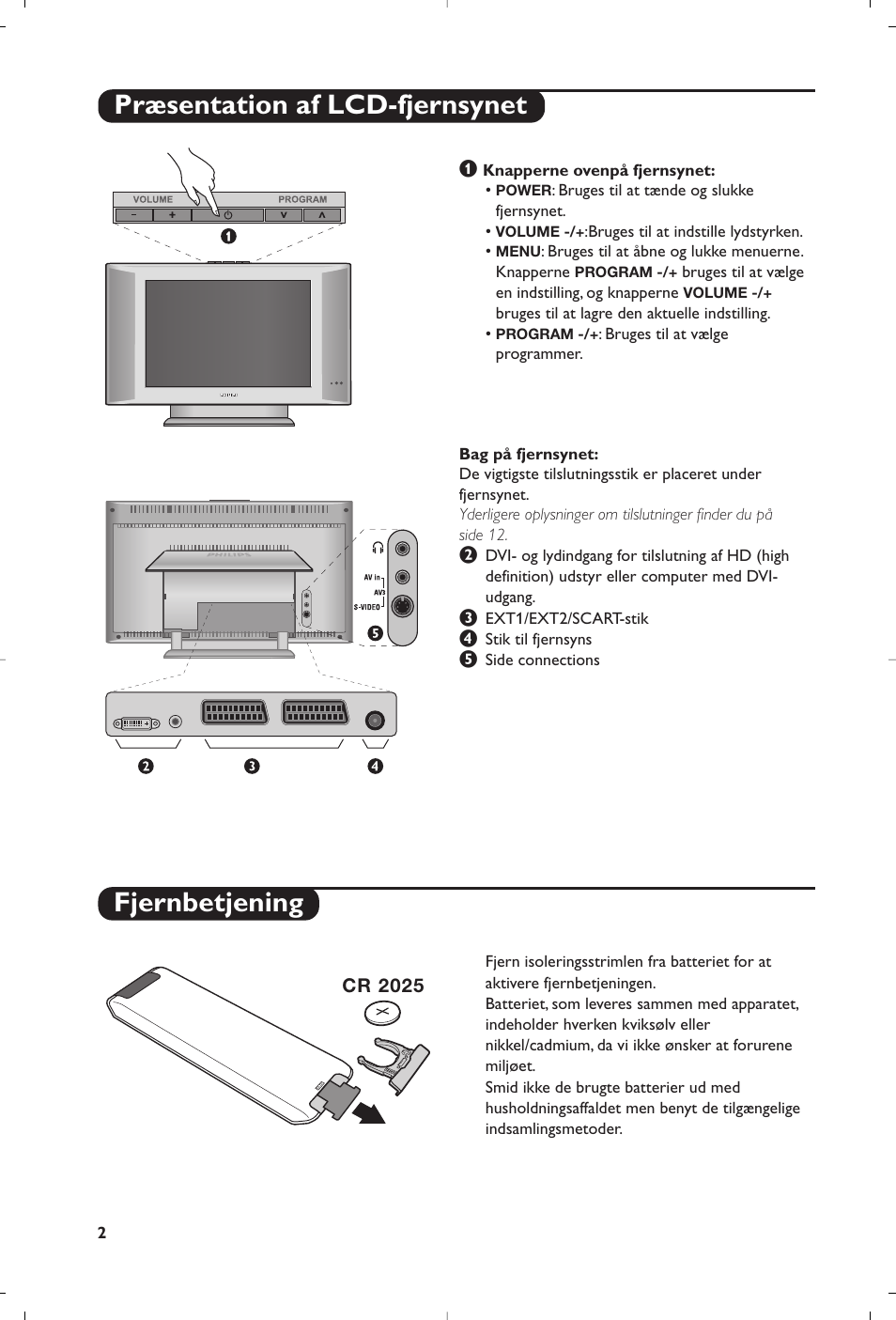 Præsentation af lcd-fjernsynet fjernbetjening | Philips 15PF5120/58 User Manual | Page 78 / 262