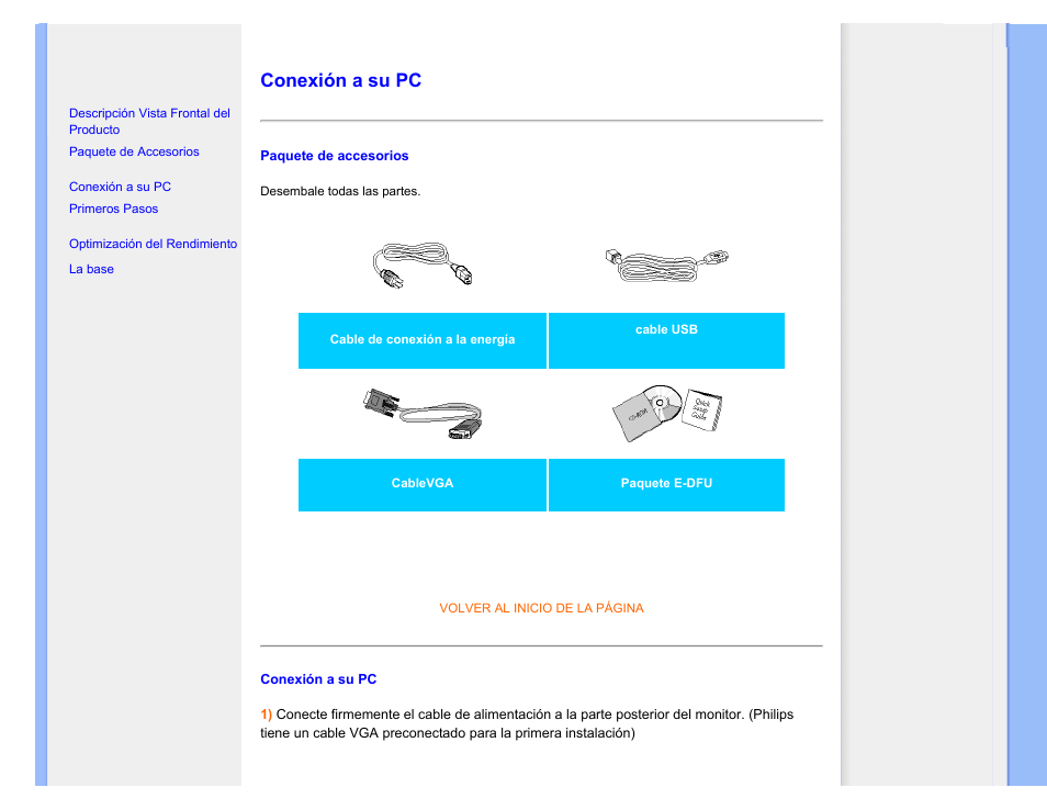 Conexión a su pc | Philips 220CW8 User Manual | Page 65 / 114