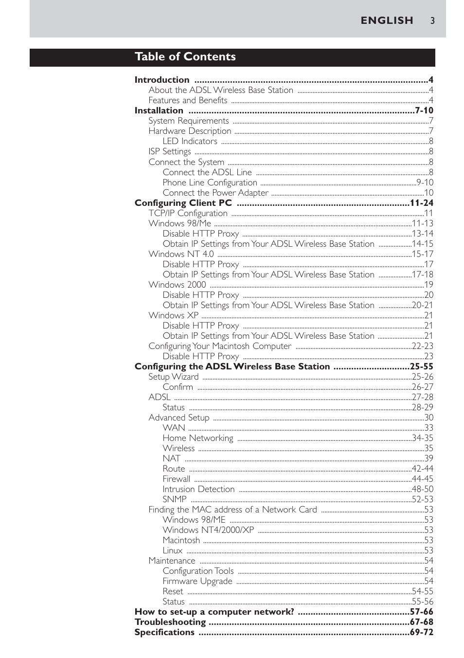 Philips CPWBS154 User Manual | Page 3 / 74