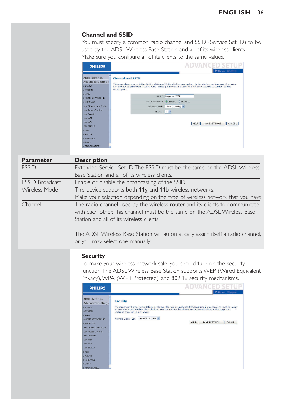 Home networking | Philips CPWBS154 User Manual | Page 36 / 74