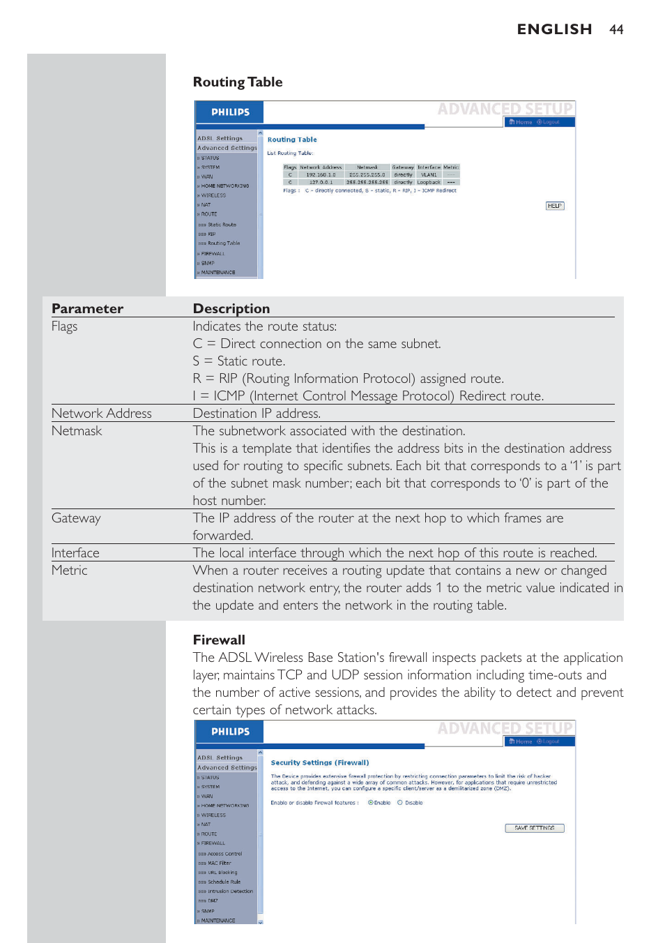 Route | Philips CPWBS154 User Manual | Page 44 / 74