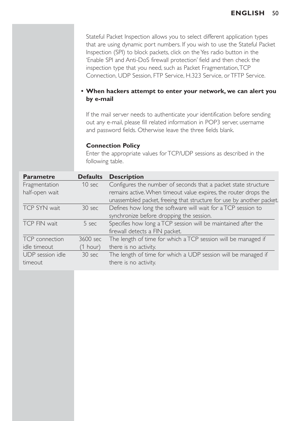 Intrusion detection | Philips CPWBS154 User Manual | Page 50 / 74