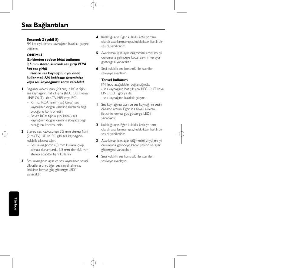 Ses bağlantıları | Philips HC8410 User Manual | Page 120 / 134