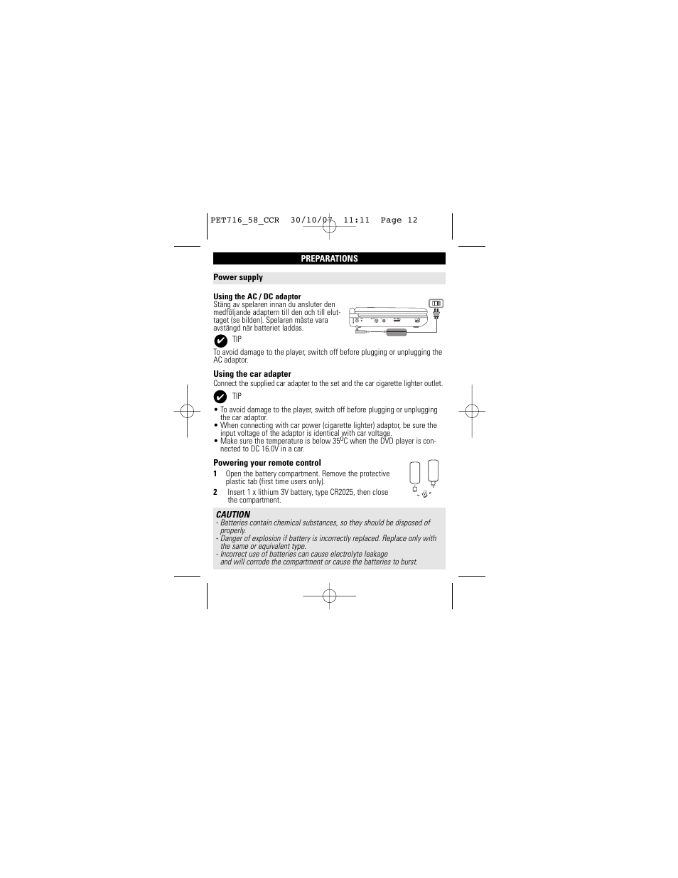 Philips PET716/58 User Manual | Page 12 / 30