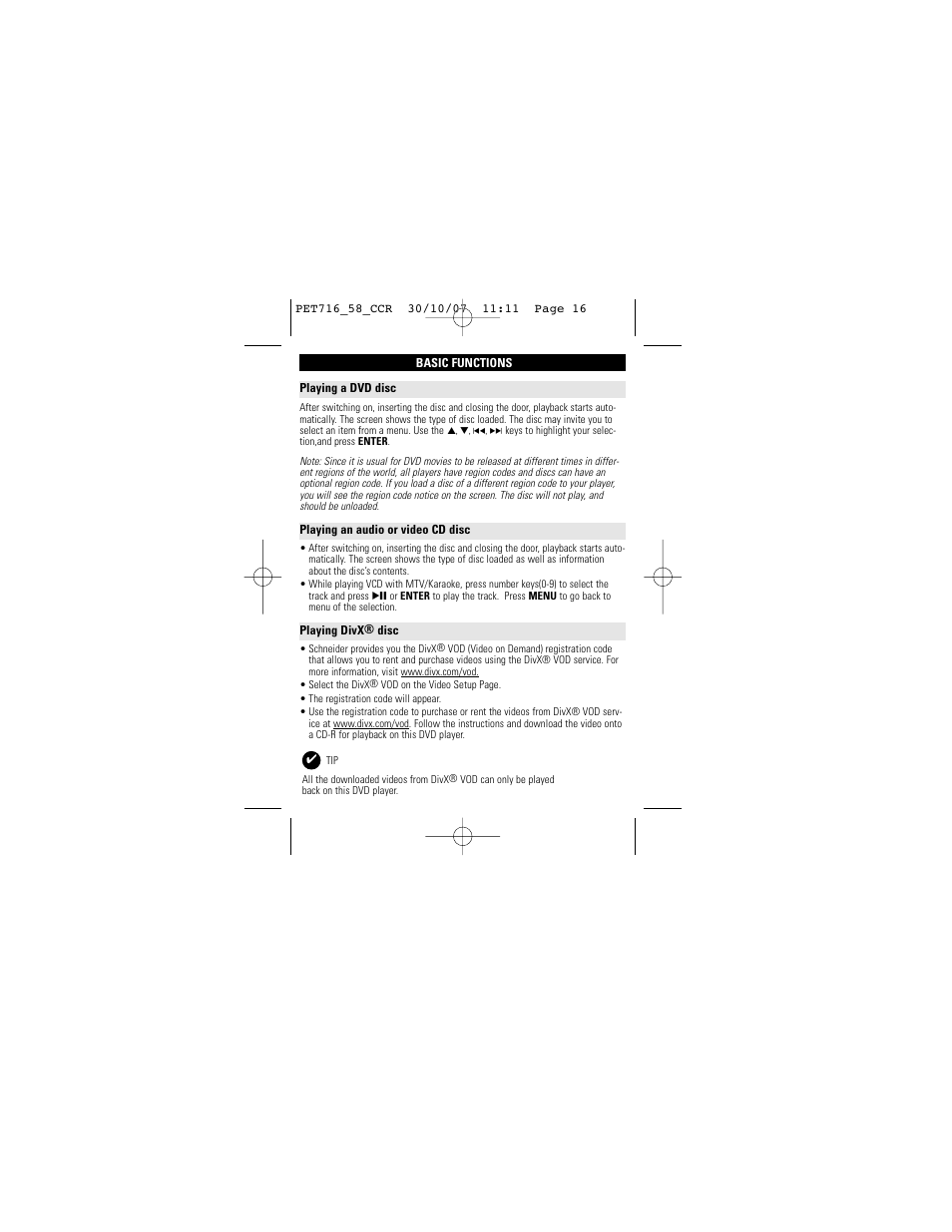 Philips PET716/58 User Manual | Page 16 / 30