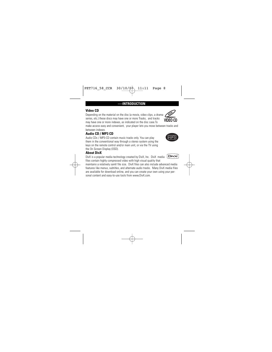 Philips PET716/58 User Manual | Page 8 / 30